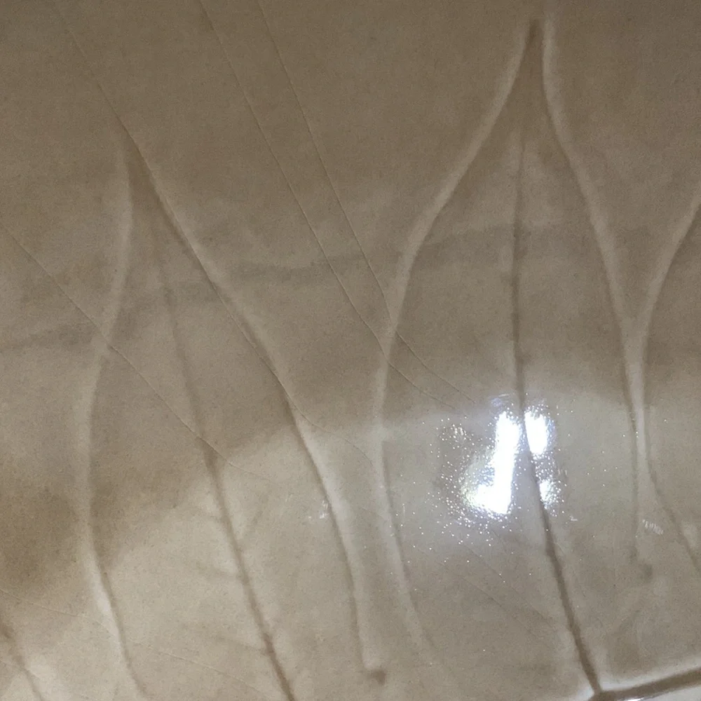 Crate & Barrel Made in Portugal - Oversized Bowl w/ Leaf Branch Impression - 14”
